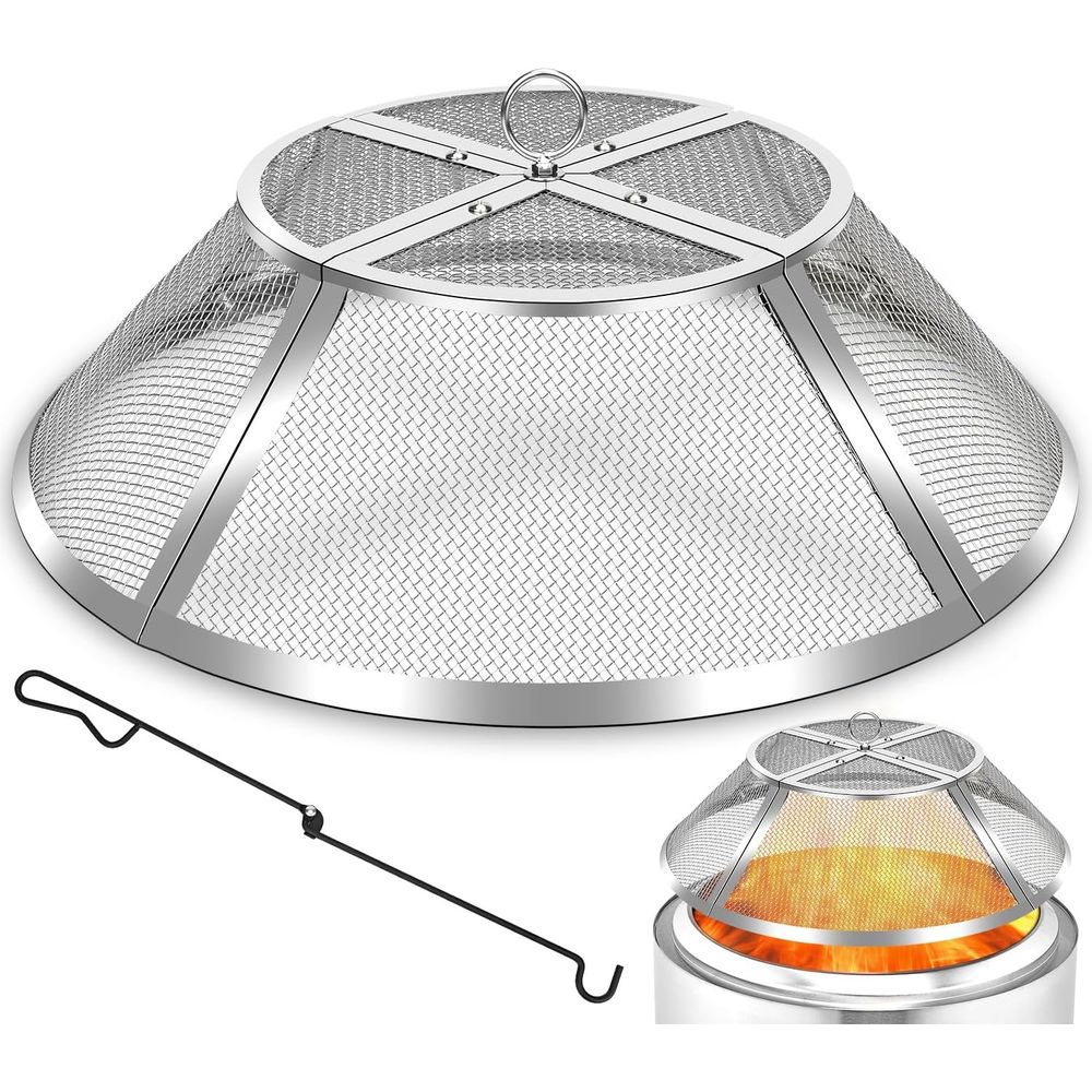 Screen Top Mesh - 19.5 Stainless Steel Fire Pit Spark