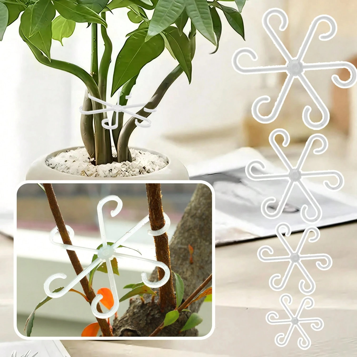 1Pc Plastic Plant Support Clip - Vine Climbing Plastic のレビューと価格