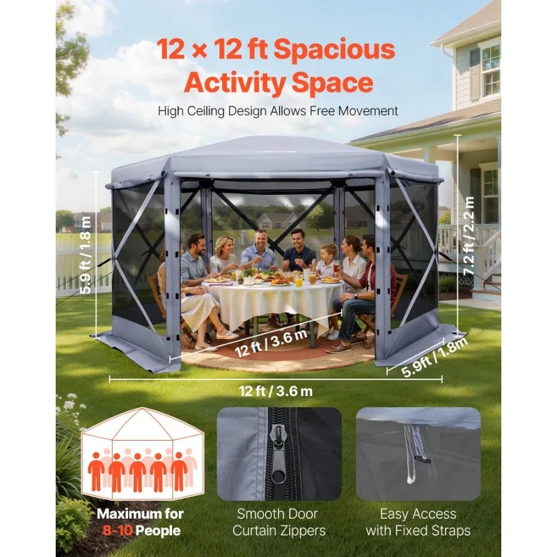 12x12ft 6 Sided Up Screen Gaze - Screen Top Mesh のレビューと価格