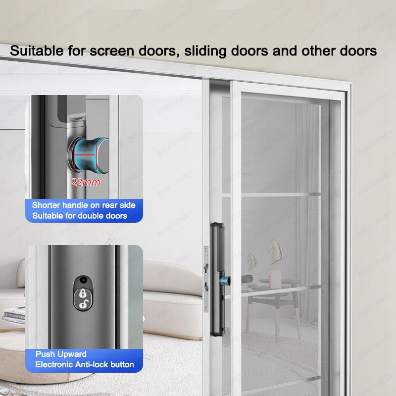 Smart Door Lock With Fingerpri - Glass Door Hinge のレビューと価格