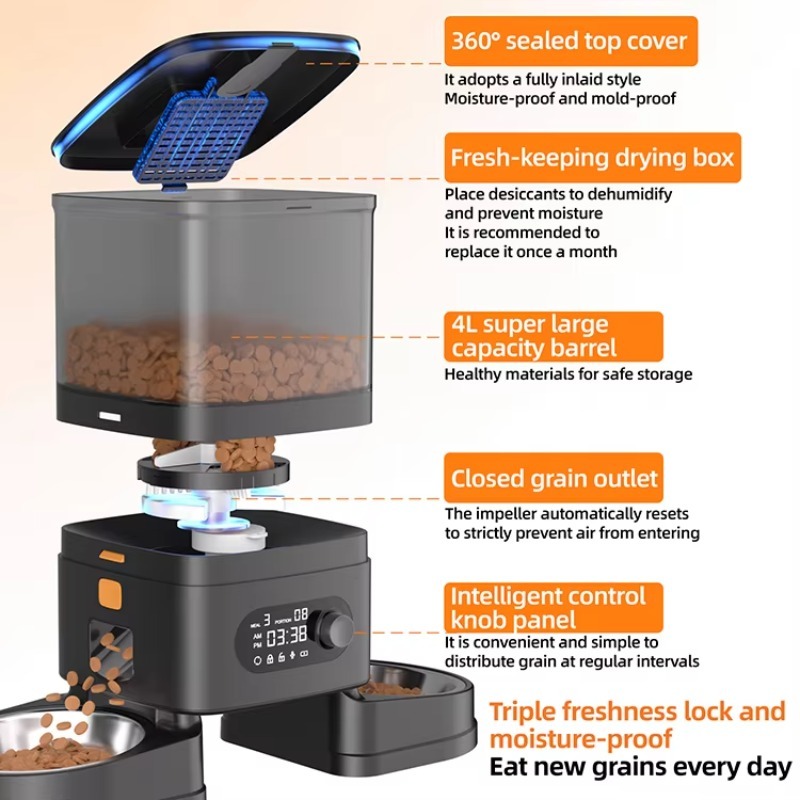 Automatic Pet Feeder Smart Cat - Timer Dual Outlet のレビューと価格