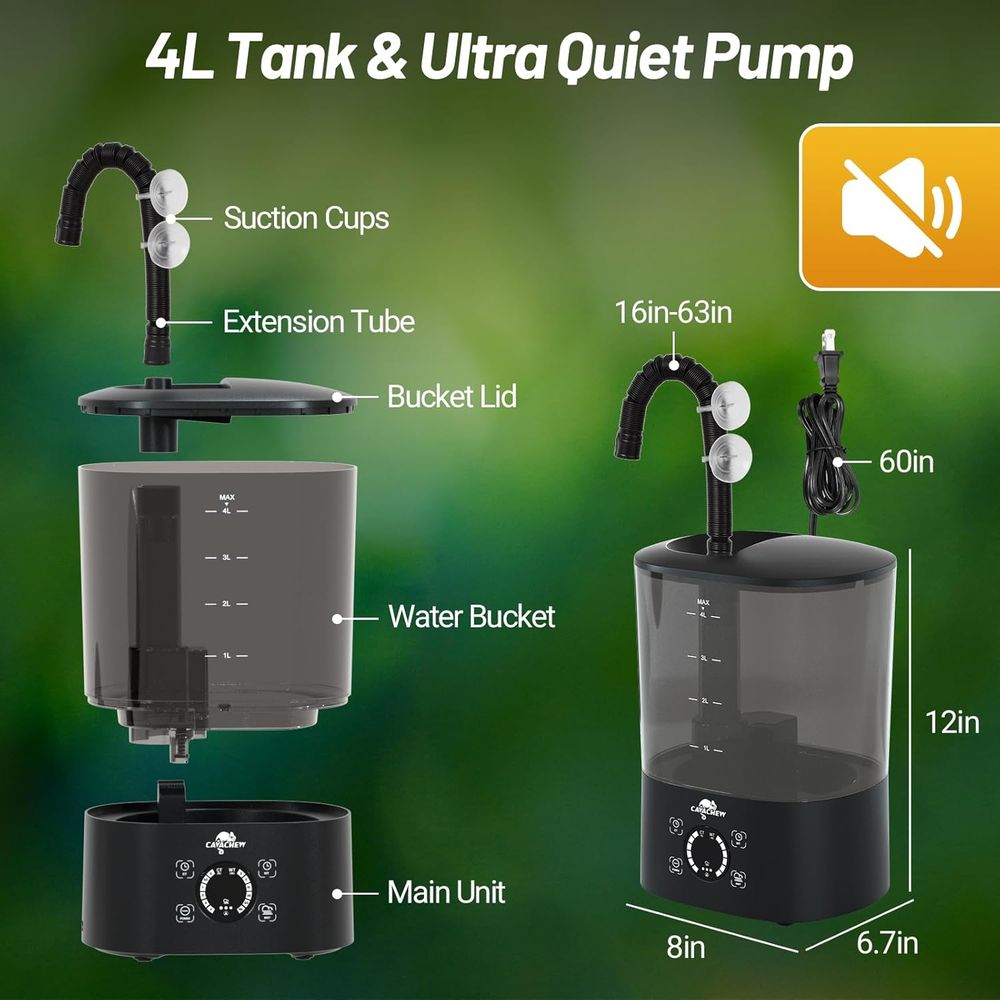 Large 4L Reptile Enclosure wit - Misting Nozzle Reptile のレビューと価格