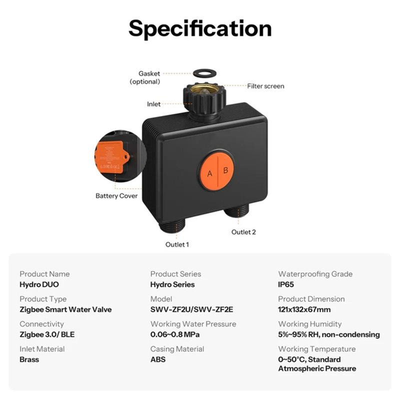 A59Z-IP65 Rated Zigbee 3.0 Hyd - Timer Dual Outlet のレビューと価格