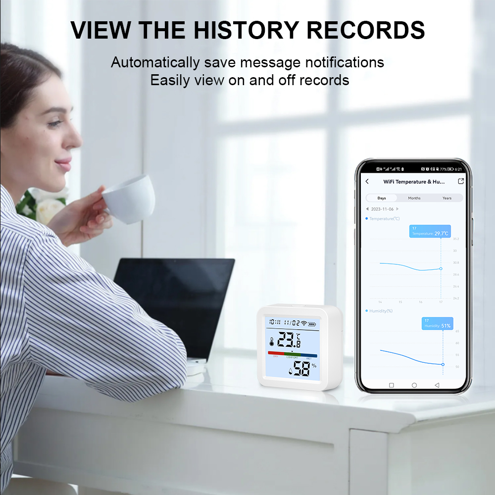 ONENUO Tuya WIFI Temperature H - Digital Hygrometer Probe のレビューと価格