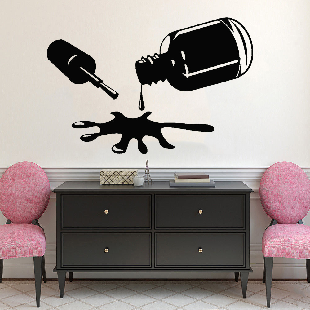 Nails Polish Wall Decals Bedro - Pvc Panel Background のレビューと価格