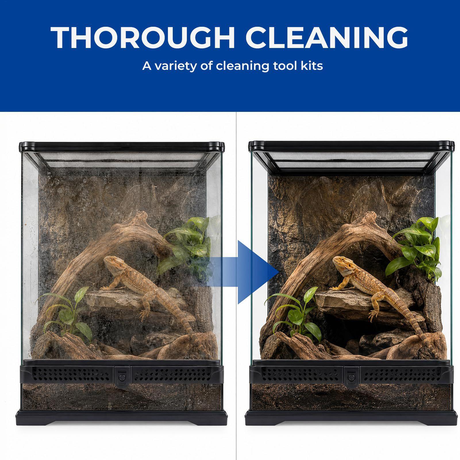 Reptile Tank Cleaning Kit With - Feeding Tong Stainless のレビューと価格
