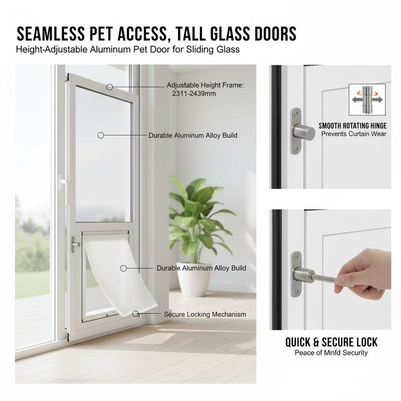 Dog Door for Sliding Glass Doo - Glass Door Hinge のレビューと価格