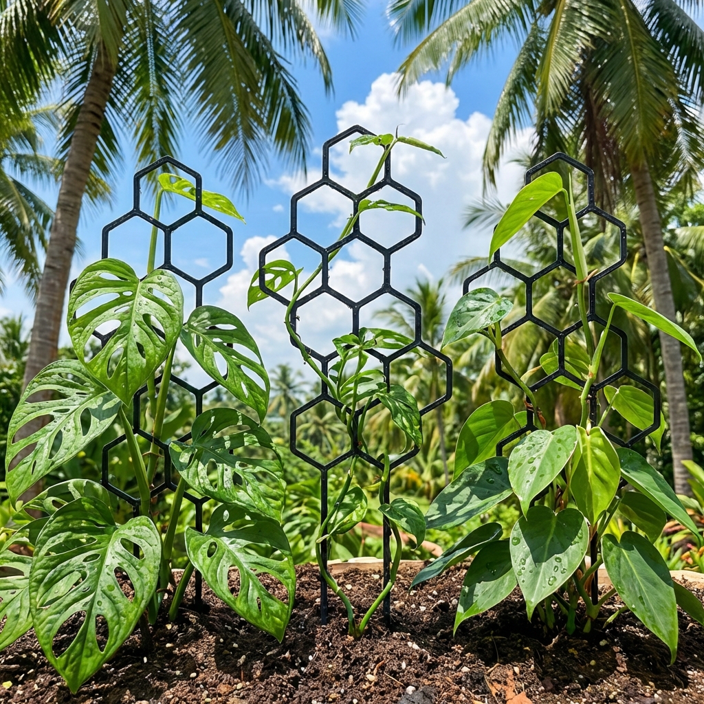 2pcsHoneycomb Design Plant Tre - Vine Climbing Plastic のレビューと価格