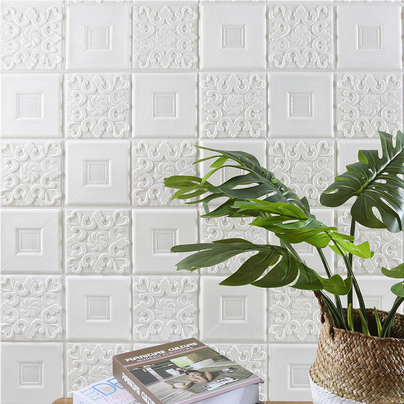 10pcs 3D Tile Brick Wall Stick - Pvc Panel Background のレビューと価格