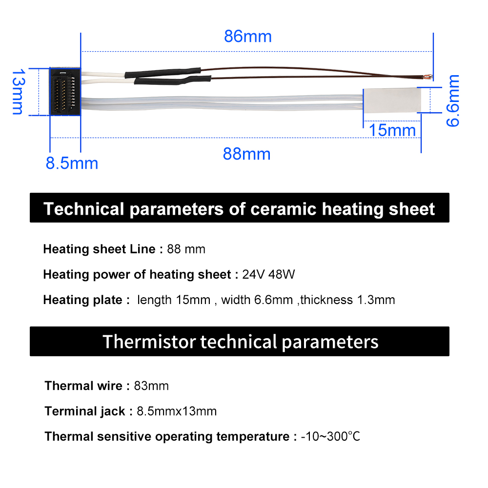 For Bambu Lab P1S P1P Thermist - Ceramic Heat Emitter のレビューと価格