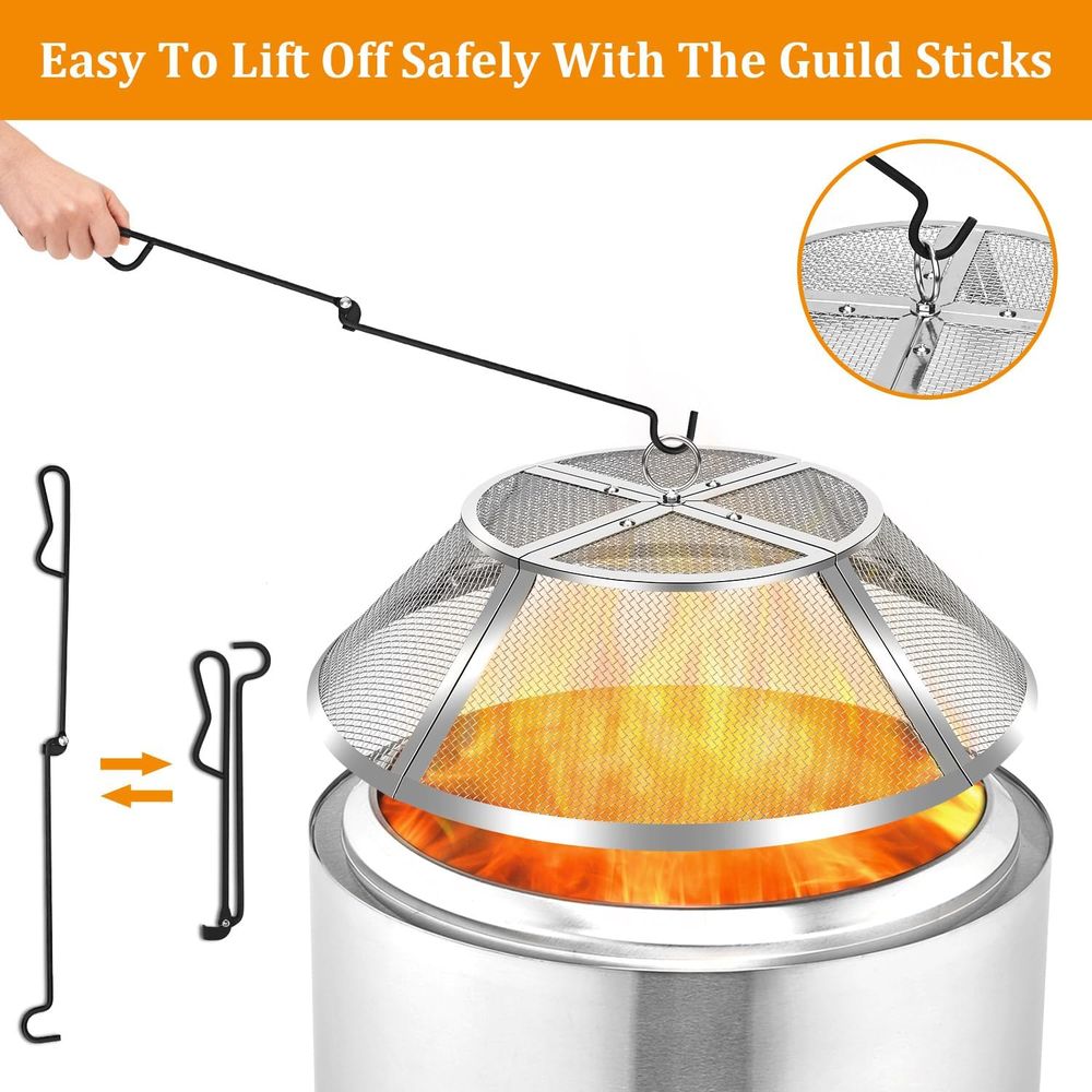 19.5 Stainless Steel Fire Pit  - Screen Top Mesh のレビューと価格